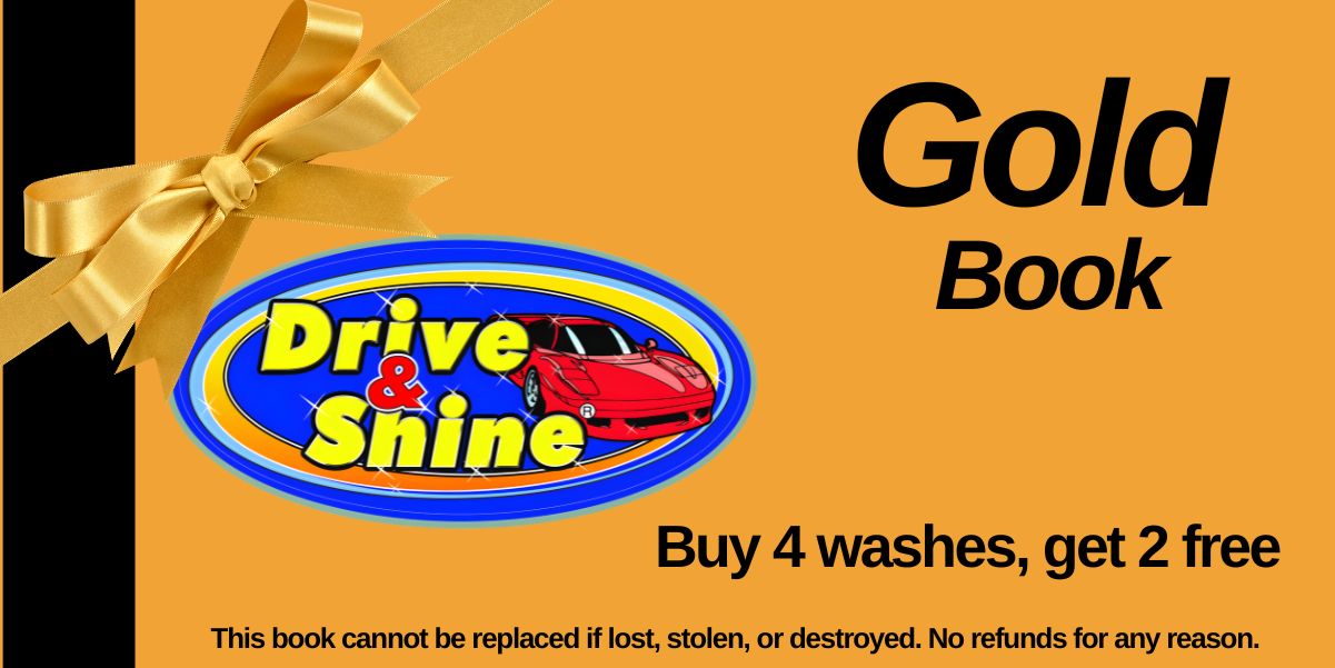 Gold Book, buy 4 washes get 2 free